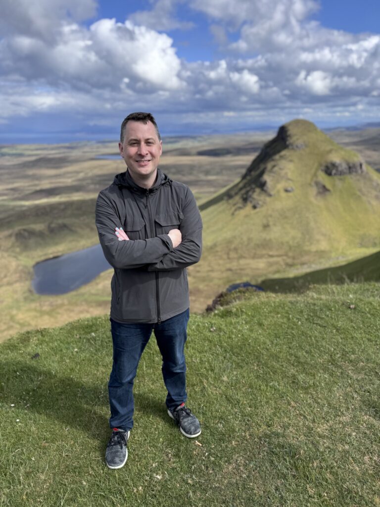 Colin Gray outdoors in the Scottish Highlands